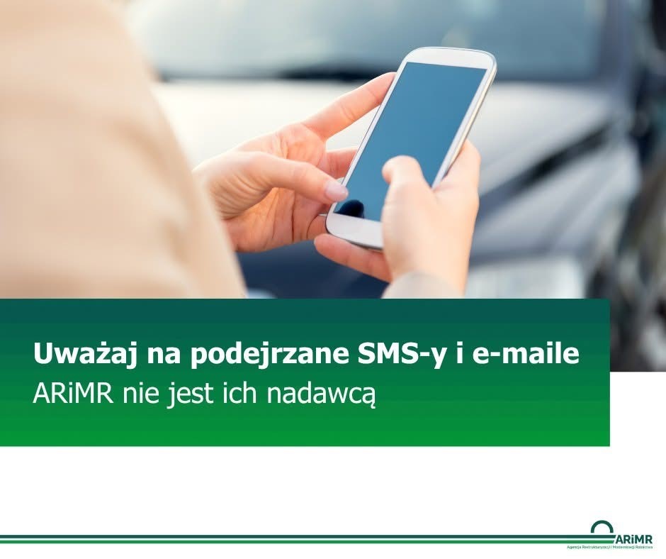 Oszuści podszywają się pod ARiMR - warto być czujnym !!!